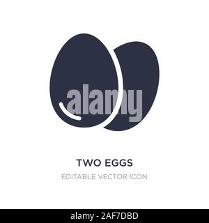 two eggs icon on white background. Simple element illustration from Food concept. two eggs icon symbol design. Stock Vector