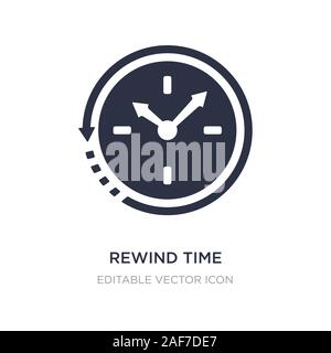 rewind time icon on white background. Simple element illustration from General concept. rewind time icon symbol design. Stock Vector