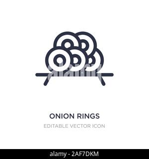 onion rings icon on white background. Simple element illustration from Food concept. onion rings icon symbol design. Stock Vector
