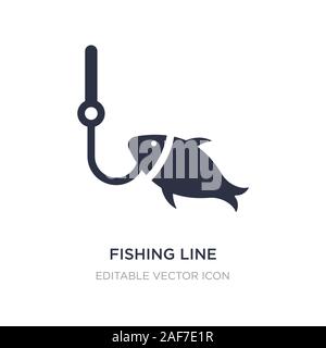 fishing line icon on white background. Simple element illustration from Food concept. fishing line icon symbol design. Stock Vector