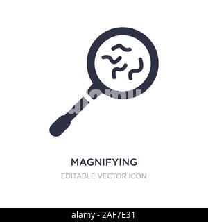 magnifying glass with worms icon on white background. Simple element illustration from General concept. magnifying glass with worms icon symbol design Stock Vector