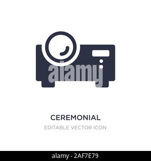 ceremonial icon on white background. Simple element illustration from Furniture and household concept. ceremonial icon symbol design. Stock Vector