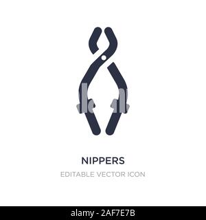 nippers icon on white background. Simple element illustration from General concept. nippers icon symbol design. Stock Vector