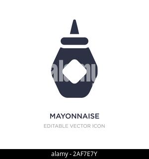 mayonnaise icon on white background. Simple element illustration from Food concept. mayonnaise icon symbol design. Stock Vector