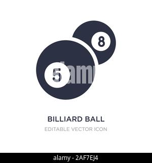 billiard ball icon on white background. Simple element illustration from Gaming concept. billiard ball icon symbol design. Stock Vector