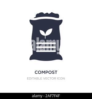 compost icon on white background. Simple element illustration from General concept. compost icon symbol design. Stock Vector