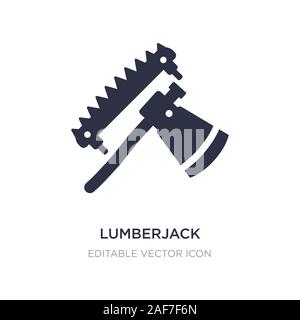 lumberjack icon on white background. Simple element illustration from General concept. lumberjack icon symbol design. Stock Vector