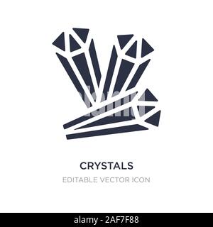 crystals icon on white background. Simple element illustration from Halloween concept. crystals icon symbol design. Stock Vector