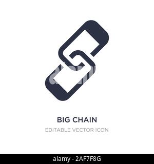 big chain icon on white background. Simple element illustration from General concept. big chain icon symbol design. Stock Vector