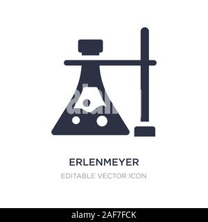 erlenmeyer flask and bracket icon on white background. Simple element illustration from General concept. erlenmeyer flask and bracket icon symbol desi Stock Vector