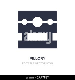 pillory icon on white background. Simple element illustration from Halloween concept. pillory icon symbol design. Stock Vector