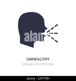 unhealthy medical condition icon on white background. Simple element illustration from Medical concept. unhealthy medical condition icon symbol design Stock Vector
