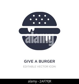 give a burger icon on white background. Simple element illustration from Food concept. give a burger icon symbol design. Stock Vector