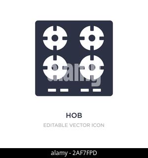 hob icon on white background. Simple element illustration from General concept. hob icon symbol design. Stock Vector