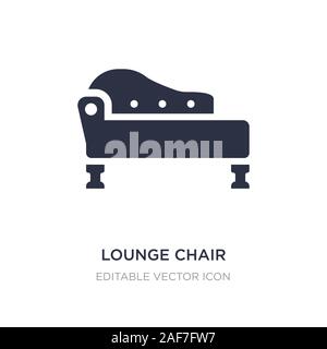 lounge chair icon on white background. Simple element illustration from Furniture and household concept. lounge chair icon symbol design. Stock Vector