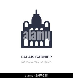 palais garnier icon on white background. Simple element illustration from Monuments concept. palais garnier icon symbol design. Stock Vector