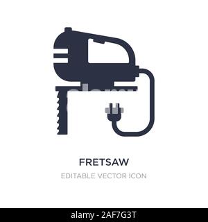 fretsaw icon on white background. Simple element illustration from General concept. fretsaw icon symbol design. Stock Vector