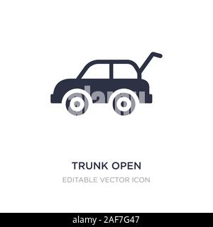 trunk open icon on white background. Simple element illustration from Gaming concept. trunk open icon symbol design. Stock Vector