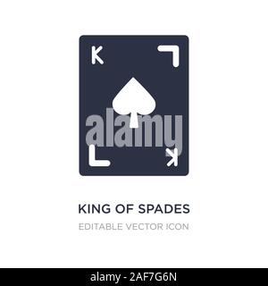 king of spades icon on white background. Simple element illustration from Gaming concept. king of spades icon symbol design. Stock Vector