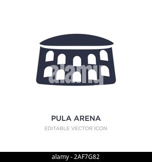 pula arena icon on white background. Simple element illustration from Monuments concept. pula arena icon symbol design. Stock Vector