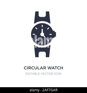 circular watch icon on white background. Simple element illustration from General concept. circular watch icon symbol design. Stock Vector