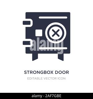 strongbox door icon on white background. Simple element illustration from General concept. strongbox door icon symbol design. Stock Vector