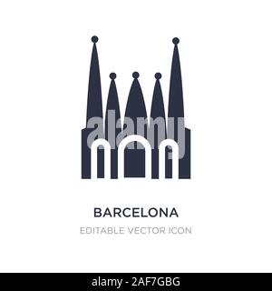 barcelona icon on white background. Simple element illustration from Monuments concept. barcelona icon symbol design. Stock Vector
