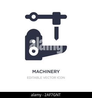 machinery icon on white background. Simple element illustration from Industry concept. machinery icon symbol design. Stock Vector