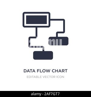 data flow chart icon on white background. Simple element illustration from Multimedia concept. data flow chart icon symbol design. Stock Vector