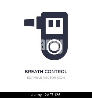 breath control icon on white background. Simple element illustration from Medical concept. breath control icon symbol design. Stock Vector