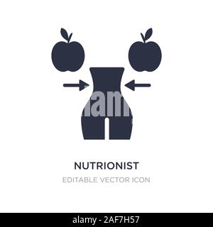 nutrionist icon on white background. Simple element illustration from Medical concept. nutrionist icon symbol design. Stock Vector