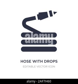 hose with drops icon on white background. Simple element illustration from General concept. hose with drops icon symbol design. Stock Vector