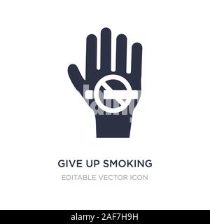 give up smoking icon on white background. Simple element illustration from Guestures concept. give up smoking icon symbol design. Stock Vector