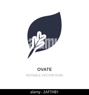 ovate icon on white background. Simple element illustration from Nature concept. ovate icon symbol design. Stock Vector