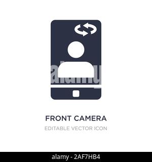 front camera icon on white background. Simple element illustration from Miscellaneous concept. front camera icon symbol design. Stock Vector