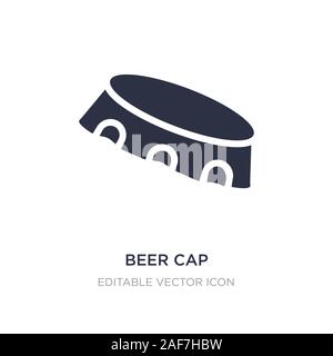 beer cap icon on white background. Simple element illustration from Miscellaneous concept. beer cap icon symbol design. Stock Vector