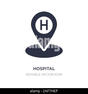 hospital placeholder icon on white background. Simple element illustration from Medical concept. hospital placeholder icon symbol design. Stock Vector