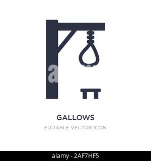 gallows icon on white background. Simple element illustration from Halloween concept. gallows icon symbol design. Stock Vector