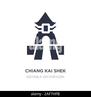chiang kai shek memorial hall icon on white background. Simple element illustration from Monuments concept. chiang kai shek memorial hall icon symbol Stock Vector