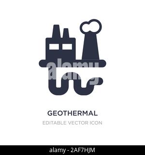 geothermal icon on white background. Simple element illustration from Industry concept. geothermal icon symbol design. Stock Vector