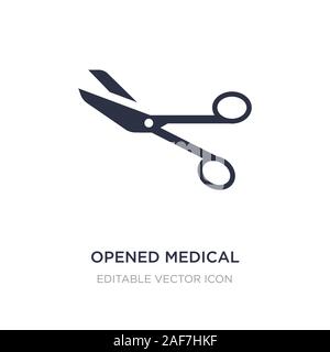 opened medical scissors icon on white background. Simple element illustration from Medical concept. opened medical scissors icon symbol design. Stock Vector