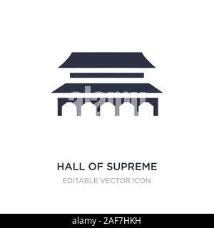 hall of supreme harmony in beijing icon on white background. Simple element illustration from Monuments concept. hall of supreme harmony in beijing ic Stock Vector