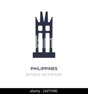 philippines icon on white background. Simple element illustration from Monuments concept. philippines icon symbol design. Stock Vector