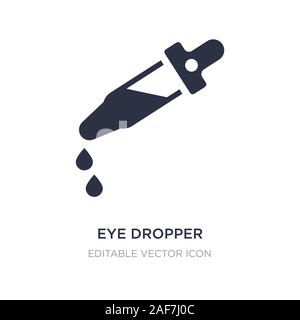 eye dropper icon on white background. Simple element illustration from Medical concept. eye dropper icon symbol design. Stock Vector
