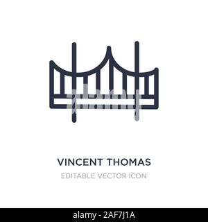 vincent thomas bridge icon on white background. Simple element illustration from Monuments concept. vincent thomas bridge icon symbol design. Stock Vector