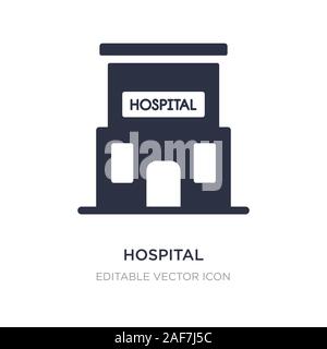 hospital building front icon on white background. Simple element illustration from Medical concept. hospital building front icon symbol design. Stock Vector