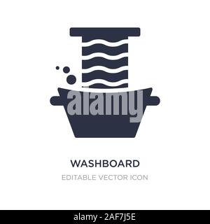 washboard icon on white background. Simple element illustration from Miscellaneous concept. washboard icon symbol design. Stock Vector