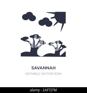 savannah icon on white background. Simple element illustration from Nature concept. savannah icon symbol design. Stock Vector