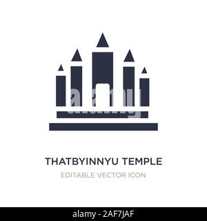 thatbyinnyu temple icon on white background. Simple element illustration from Monuments concept. thatbyinnyu temple icon symbol design. Stock Vector
