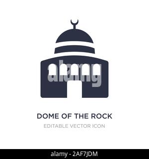 dome of the rock icon on white background. Simple element illustration from Monuments concept. dome of the rock icon symbol design. Stock Vector